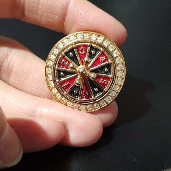 Swarovski Jewelry Swarovski Roulette Wheel Pin Gamble Casino